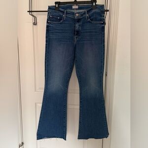 MOTHER Denim The Weekender Ankle Fray Grasping At Straw like new size 32